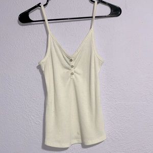 White polyester/cotton tank top